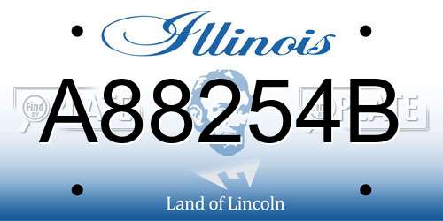 A88254B Illinois License Plate