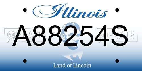 A88254S Illinois License Plate