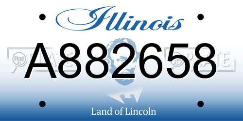 A882658 Illinois License Plate