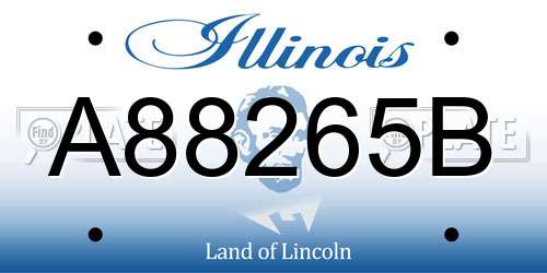 A88265B Illinois License Plate
