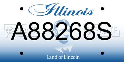 A88268S Illinois License Plate