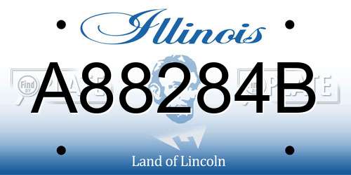 A88284B Illinois License Plate