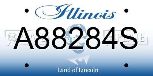A88284S Illinois License Plate