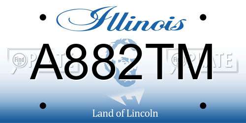 A882TM Illinois License Plate