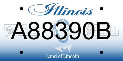 A88390B Illinois License Plate