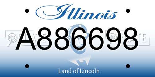 A886698 Illinois License Plate