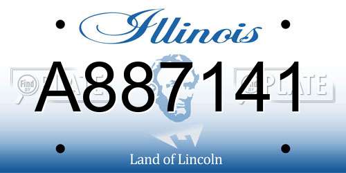 A887141 Illinois License Plate