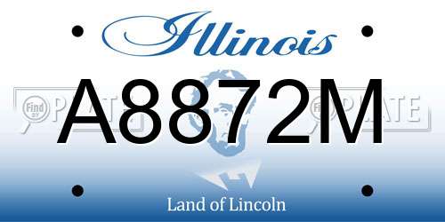 A8872M Illinois License Plate