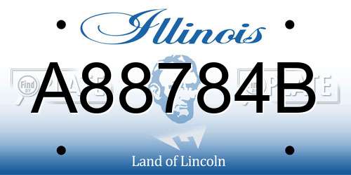 A88784B Illinois License Plate