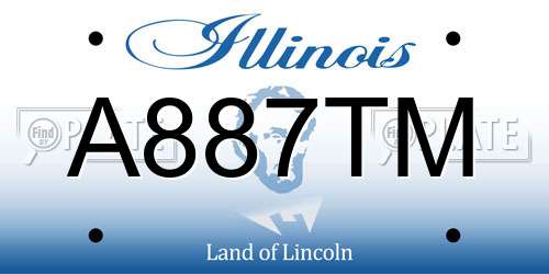 A887TM Illinois License Plate