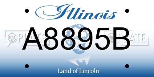 A8895B Illinois License Plate