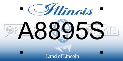 A8895S Illinois License Plate