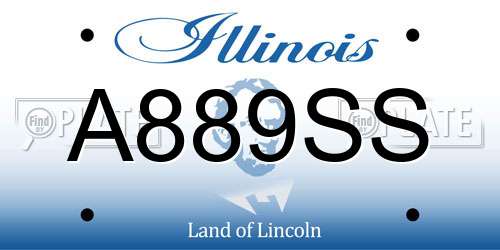A889SS Illinois License Plate