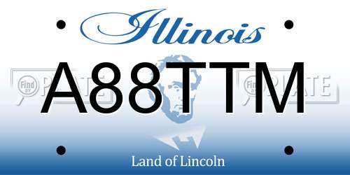 A88TTM Illinois License Plate