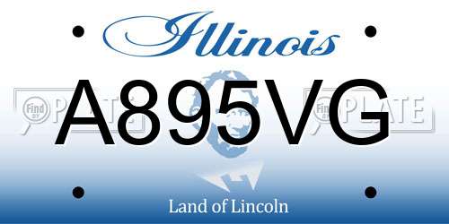 A895VG Illinois License Plate
