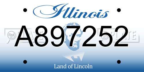 A897252 Illinois License Plate
