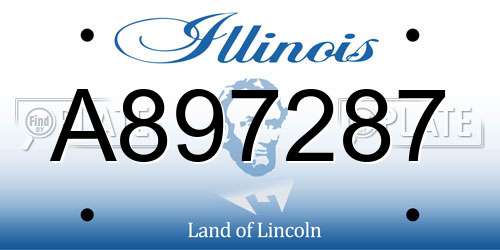 A897287 Illinois License Plate