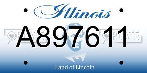 A897611 Illinois License Plate