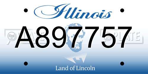 A897757 Illinois License Plate