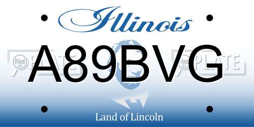 A89BVG Illinois License Plate