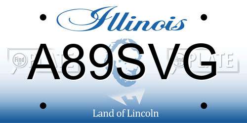A89SVG Illinois License Plate