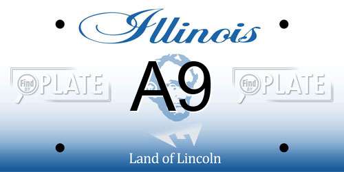 A9 Illinois License Plate