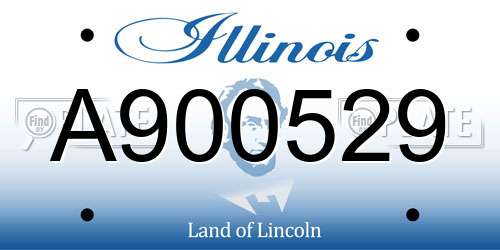 A900529 Illinois License Plate