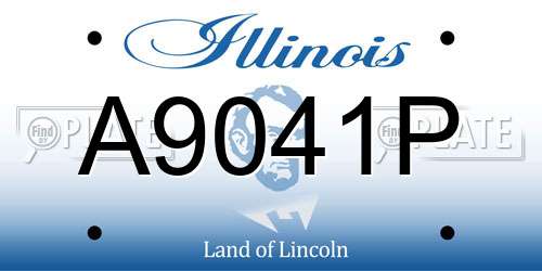 A9041P Illinois License Plate