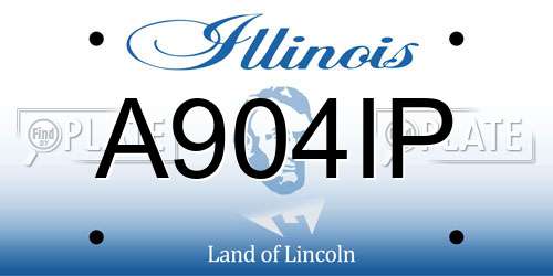 A904IP Illinois License Plate