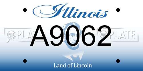 A9062 Illinois License Plate