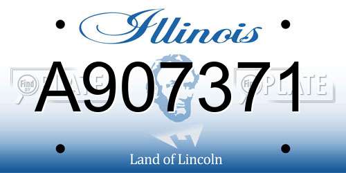 A907371 Illinois License Plate
