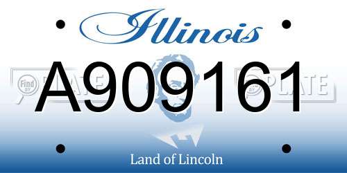 A909161 Illinois License Plate