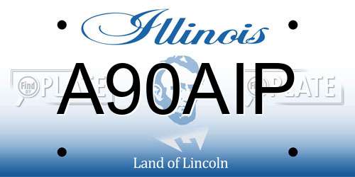 A90AIP Illinois License Plate