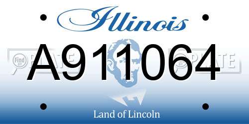 A911064 Illinois License Plate