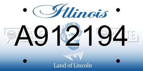 A912194 Illinois License Plate
