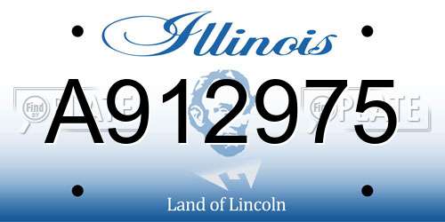 A912975 Illinois License Plate