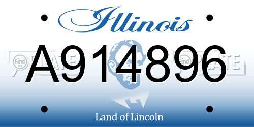 A914896 Illinois License Plate