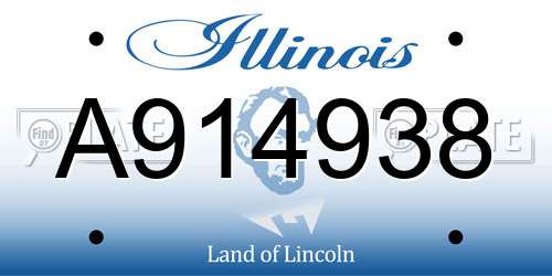 A914938 Illinois License Plate