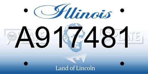 A917481 Illinois License Plate