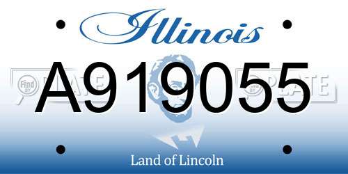 A919055 Illinois License Plate