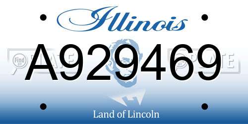 A929469 Illinois License Plate