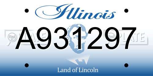 A931297 Illinois License Plate