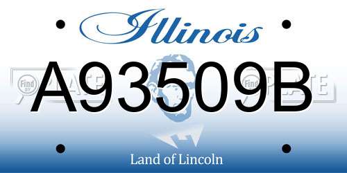 A93509B Illinois License Plate