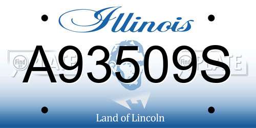 A93509S Illinois License Plate