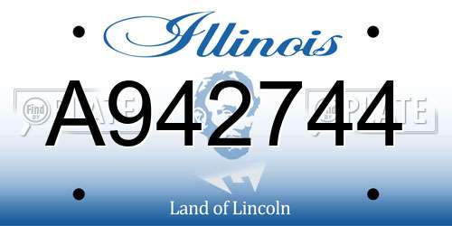 A942744 Illinois License Plate