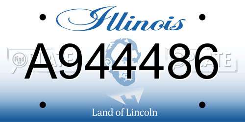 A944486 Illinois License Plate