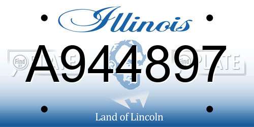 A944897 Illinois License Plate