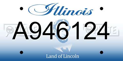 A946124 Illinois License Plate