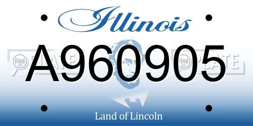 A960905 Illinois License Plate