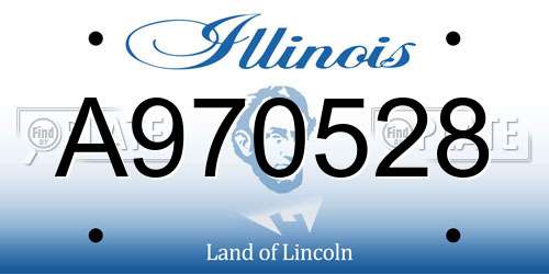 A970528 Illinois License Plate